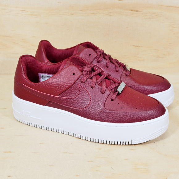 nike air force 1 sage low red